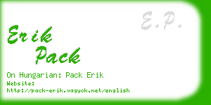 erik pack business card